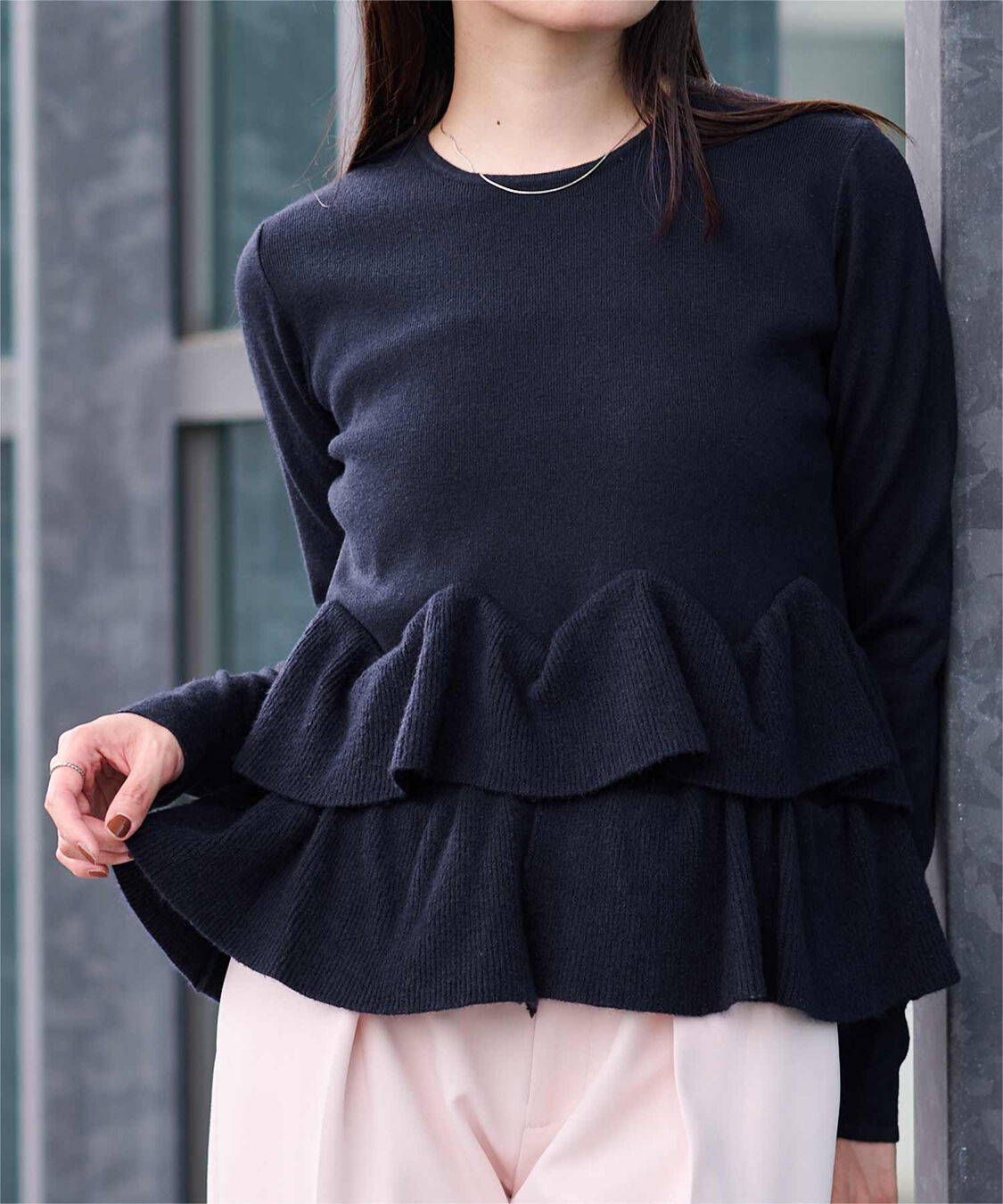 ur's「フリルヘムニット」|ニット・セーター|