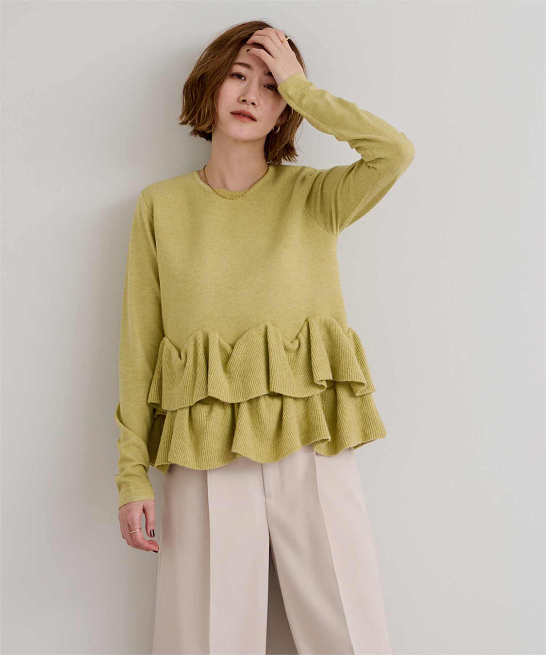 ur's「フリルヘムニット」|ニット・セーター|