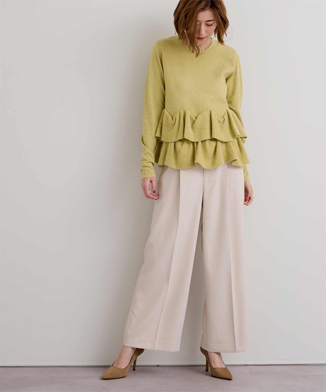 ur's「フリルヘムニット」|ニット・セーター|