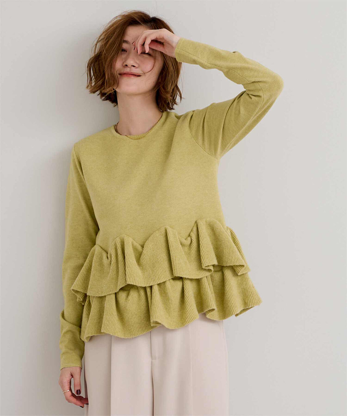 ur's「フリルヘムニット」|ニット・セーター|