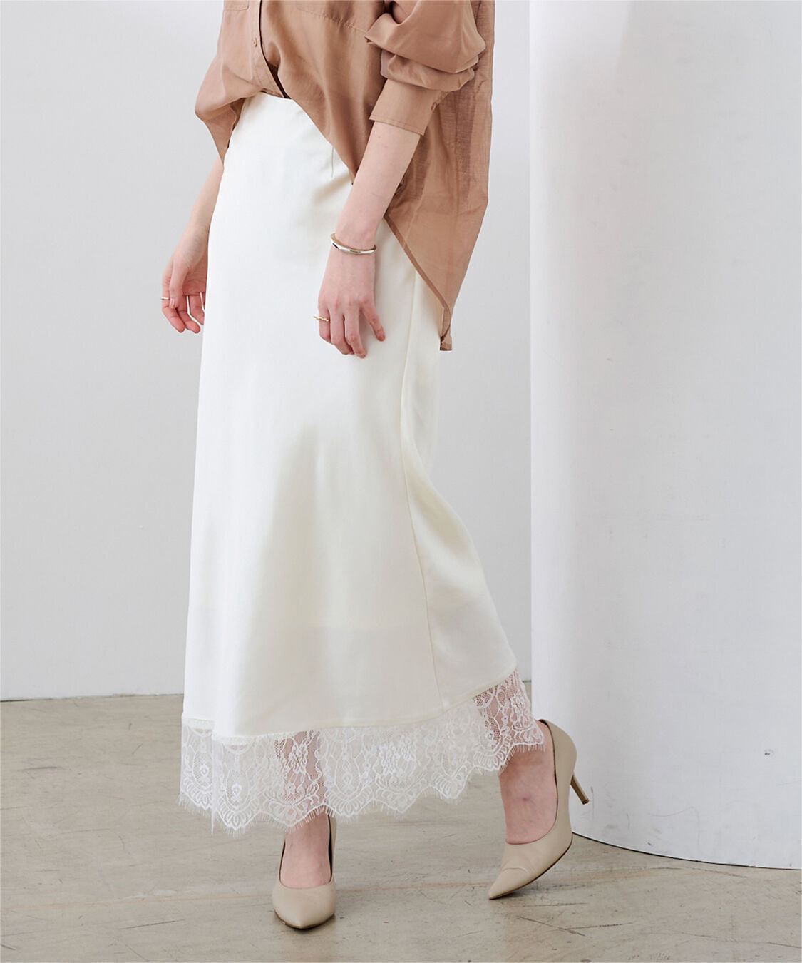 ur's「レースサテンマーメイドスカート」|スカート|