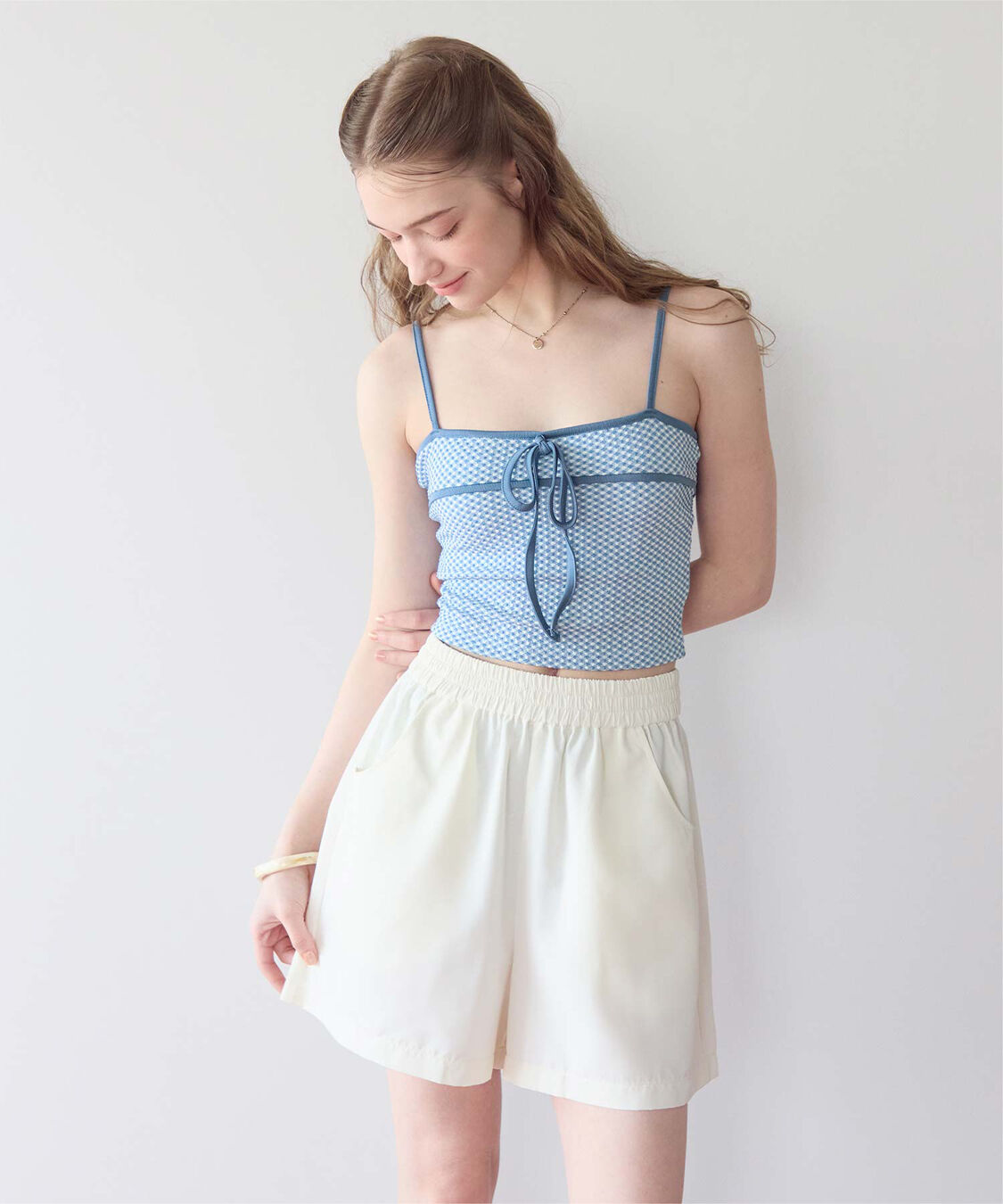 SEA DRESS「リボンデザインチェックジャガードビキニ/水着」|ビキニ|