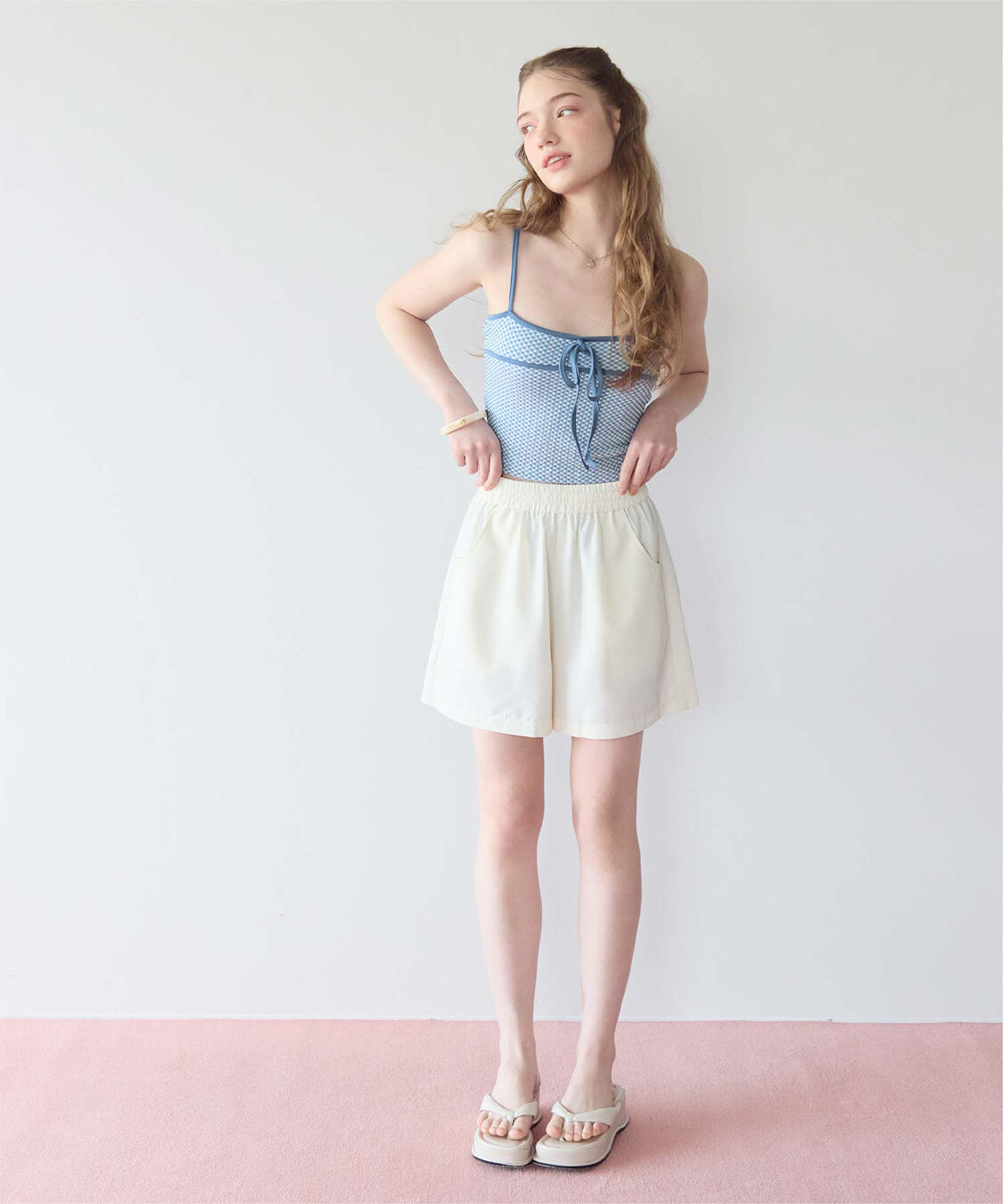 SEA DRESS「リボンデザインチェックジャガードビキニ/水着」|ビキニ|