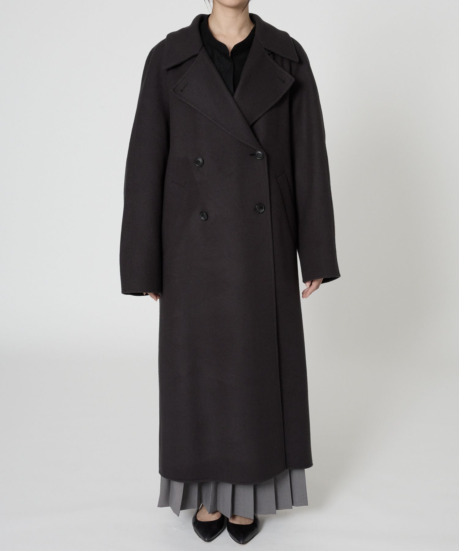  「リバーダブルロングコート」|ステンカラーコート|