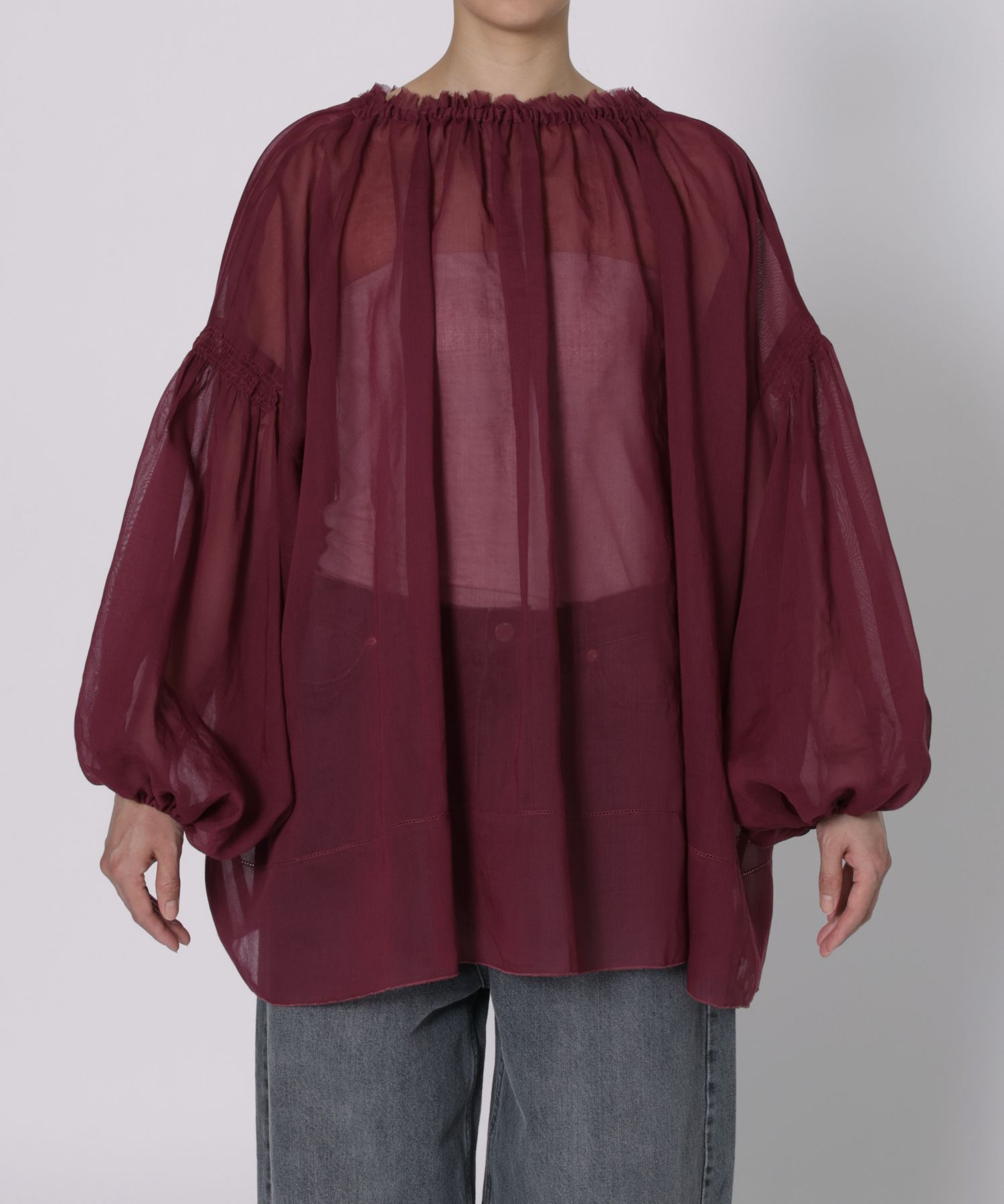 BABYLONE「2WAYオーガンジーブラウス」|シャツ・ブラウス|