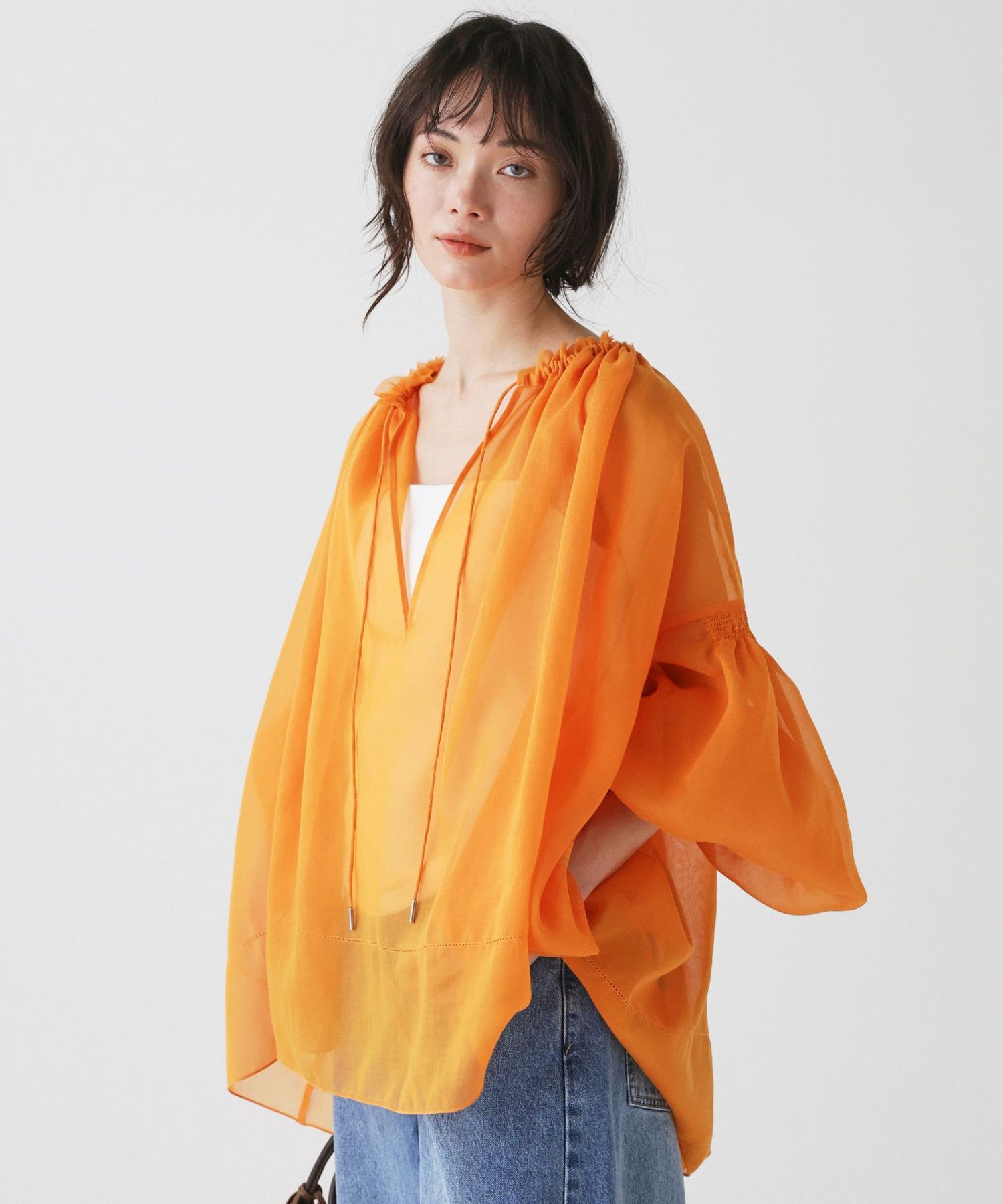 BABYLONE「2WAYオーガンジーブラウス」|シャツ・ブラウス|ｵﾚﾝｼﾞ