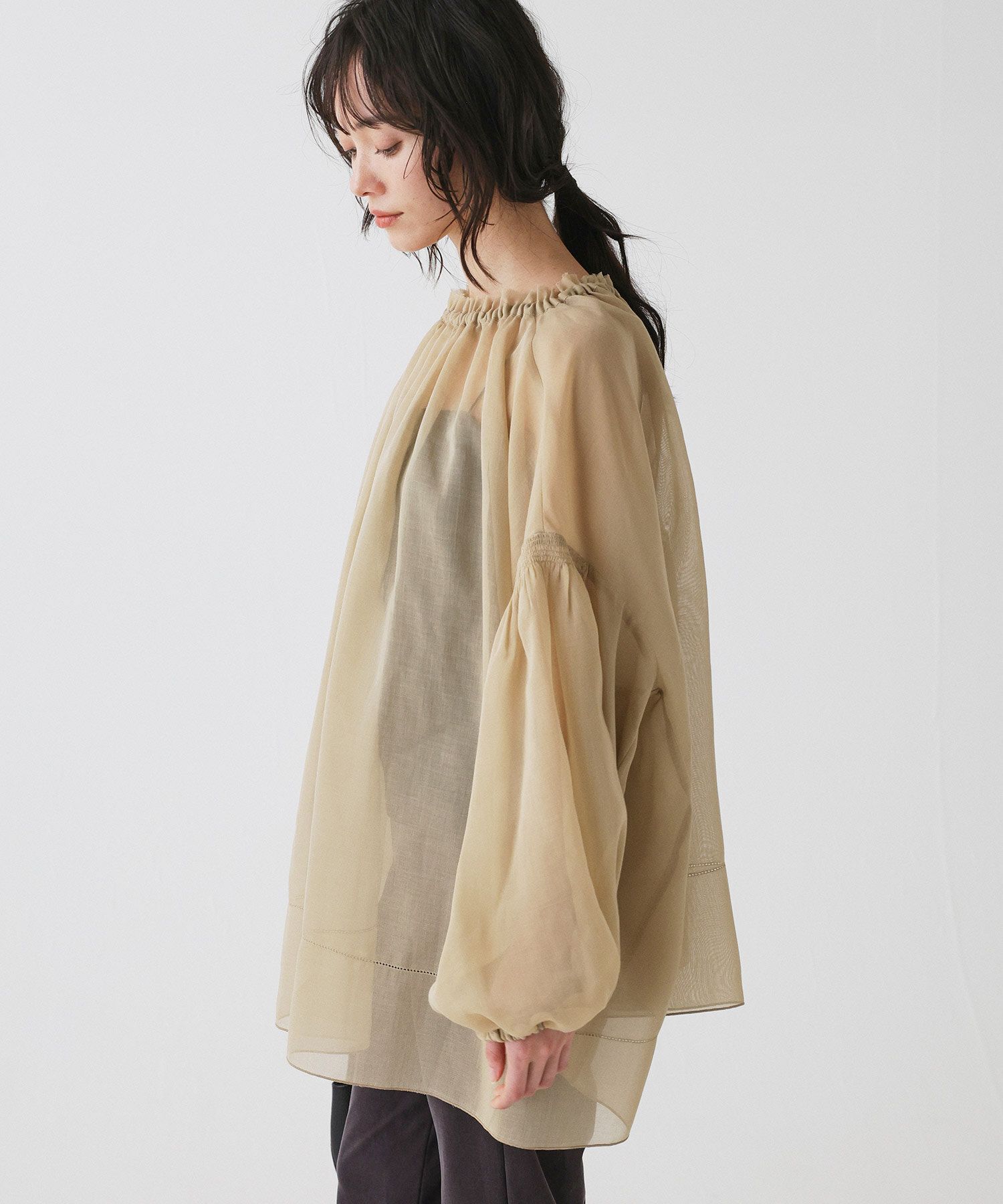 BABYLONE「2WAYオーガンジーブラウス」|シャツ・ブラウス|