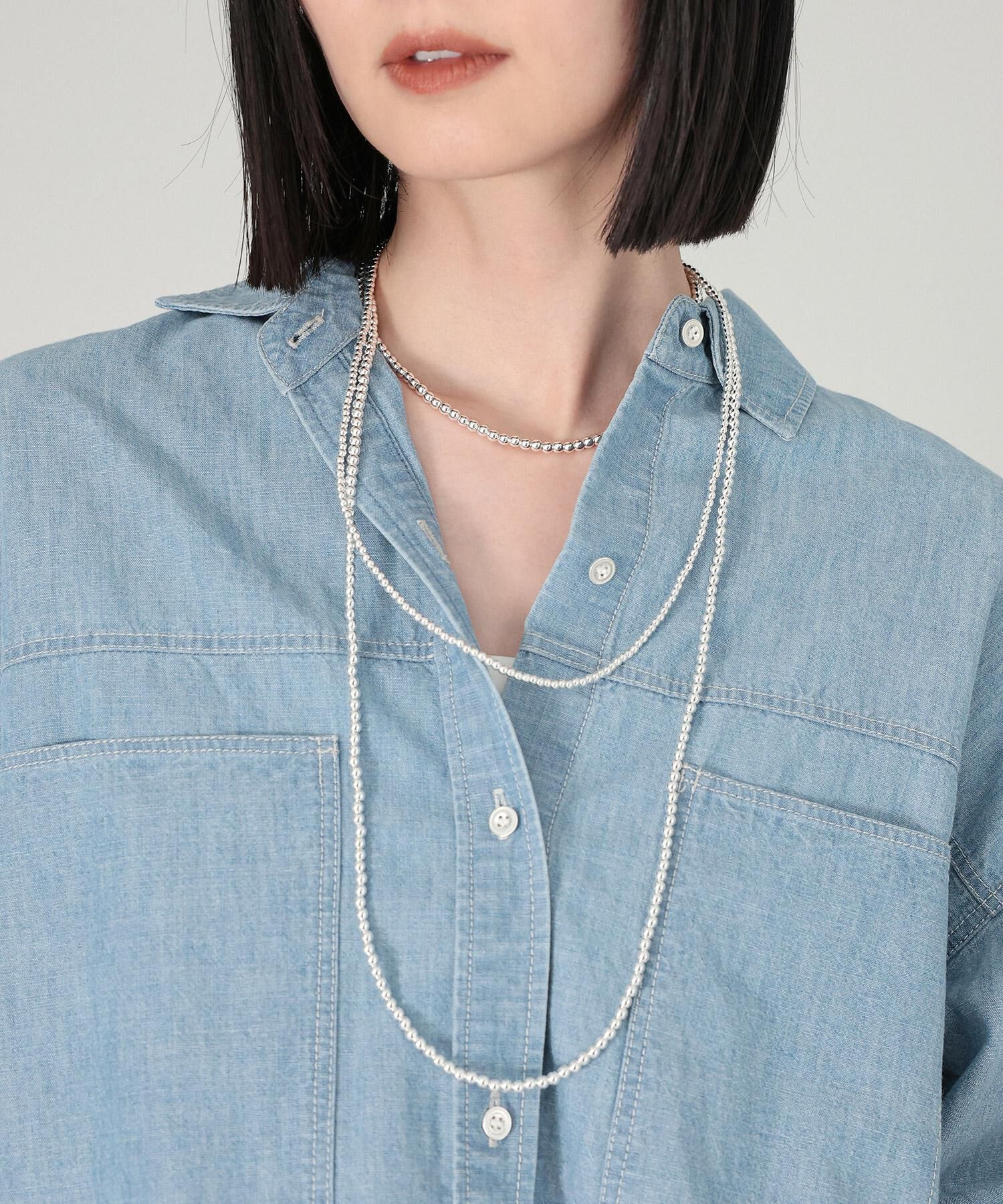 BABYLONE「ナバホパール風ネックレス60cm」|ネックレス|