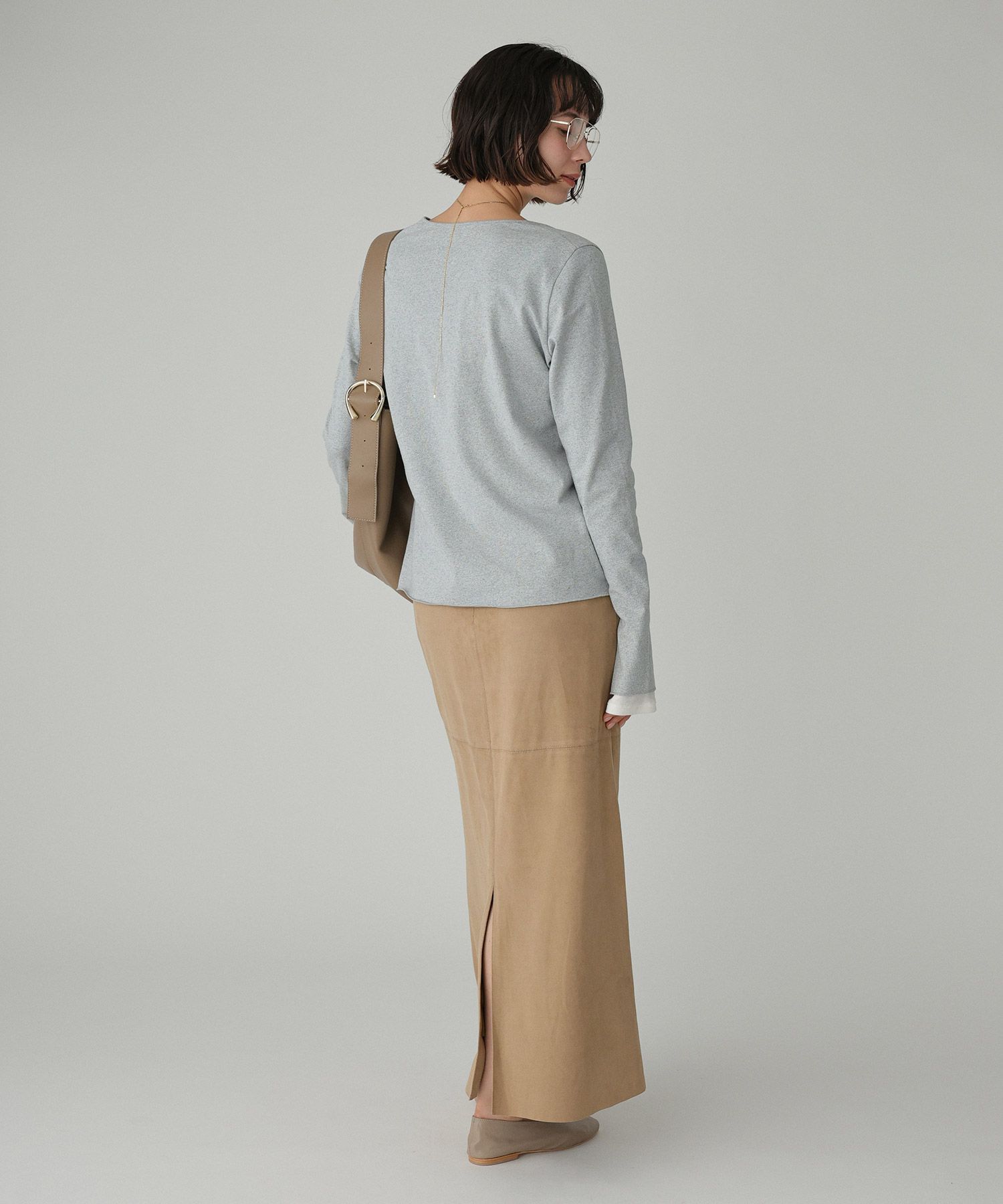 BABYLONE「デニム天竺ヘンリーネックプルオーバー」|Tシャツ・カットソー|