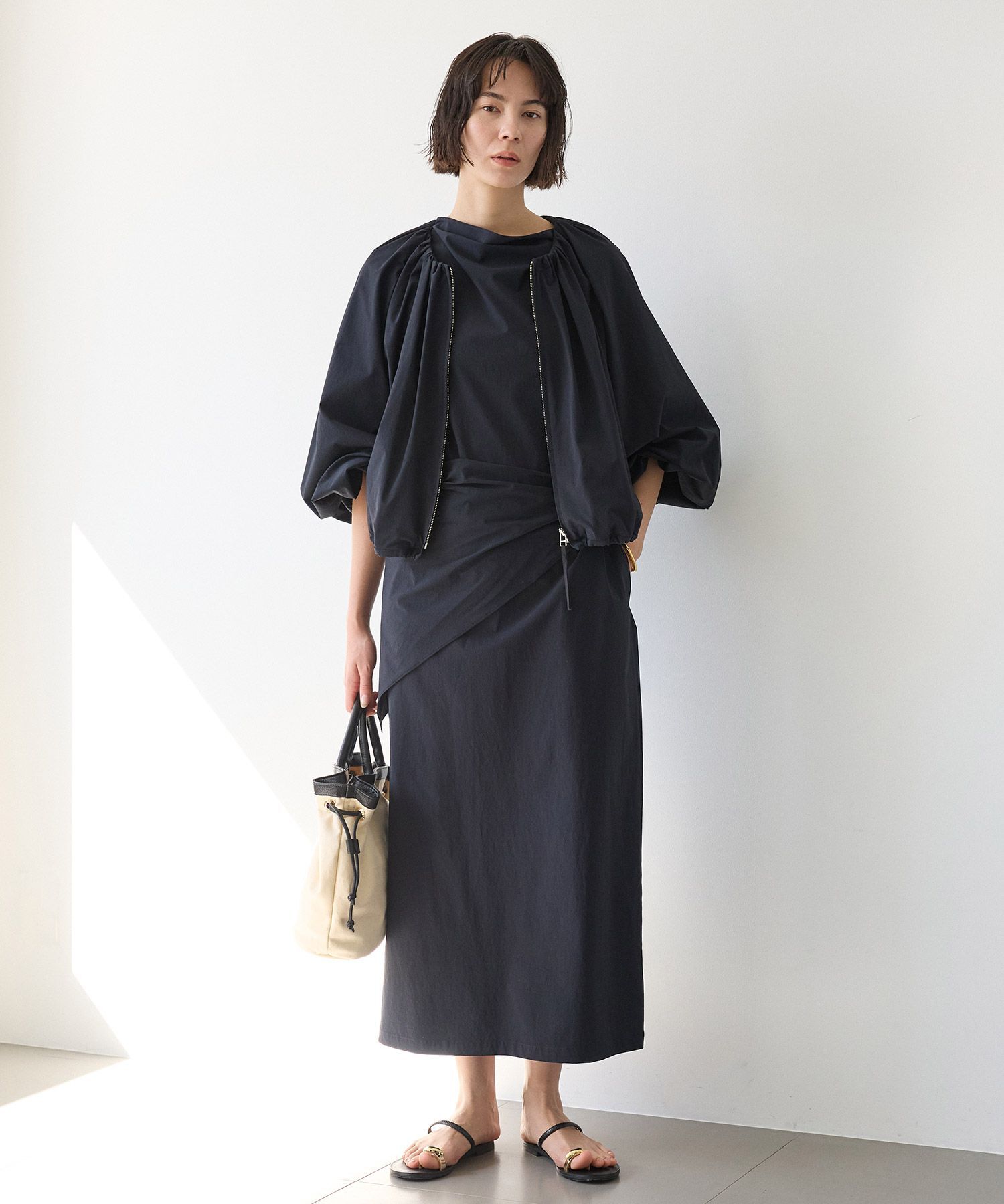 BABYLONE「【多機能素材】撥水スカーフ付きブルゾン」|ブルゾン・スタジャン|