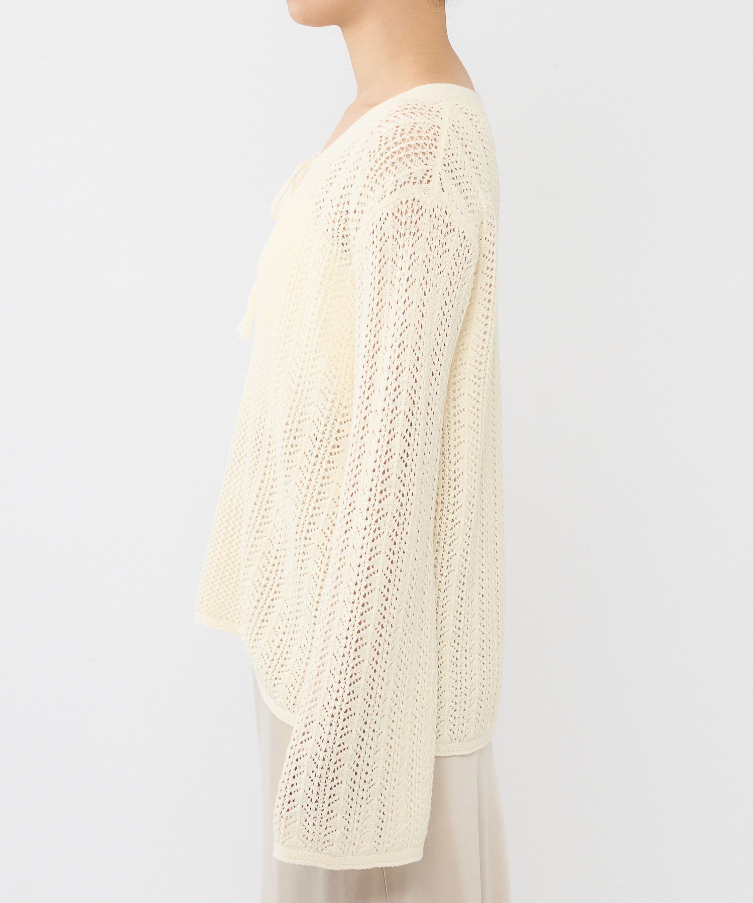 BABYLONE「レーシーニットプルオーバー」|ニット・セーター|