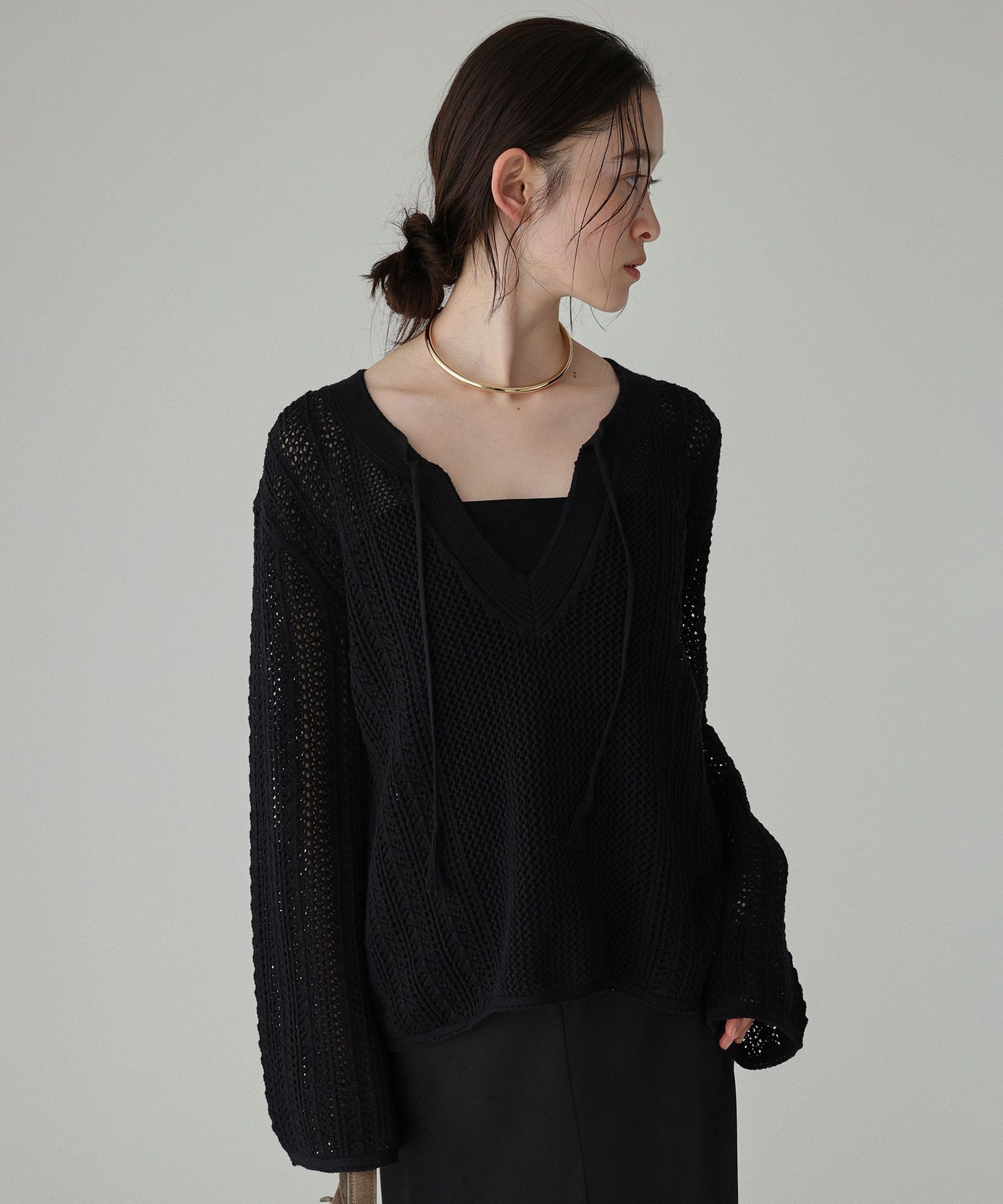 BABYLONE「レーシーニットプルオーバー」|ニット・セーター|