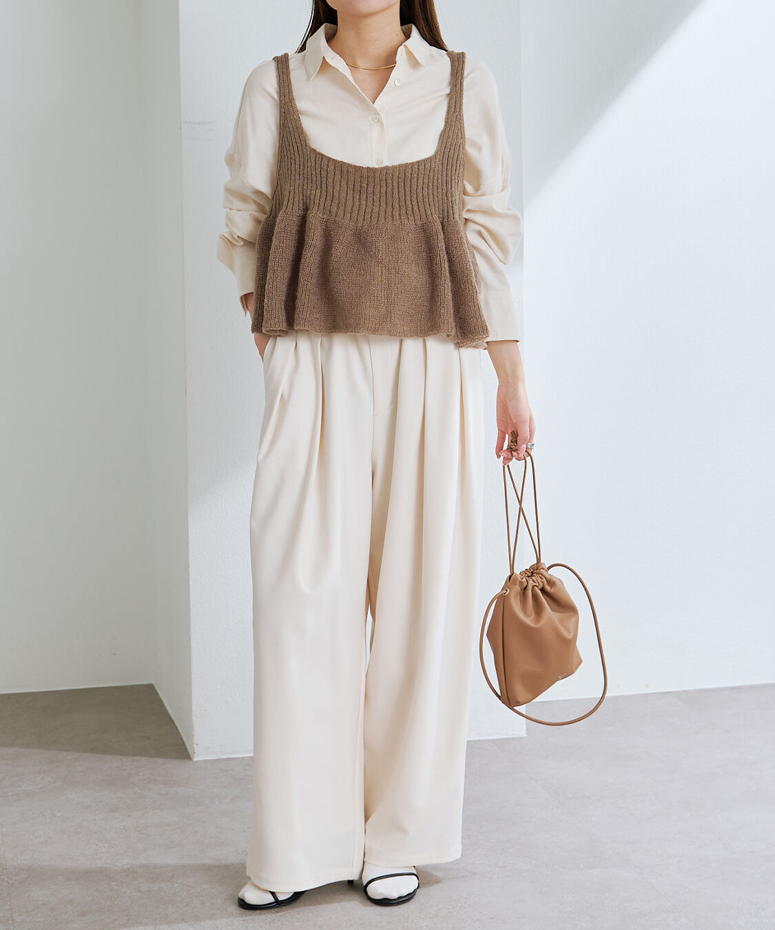  「【25AW新色展開/リバイバル】ニットフレアビスチェ」|ニット・セーター|