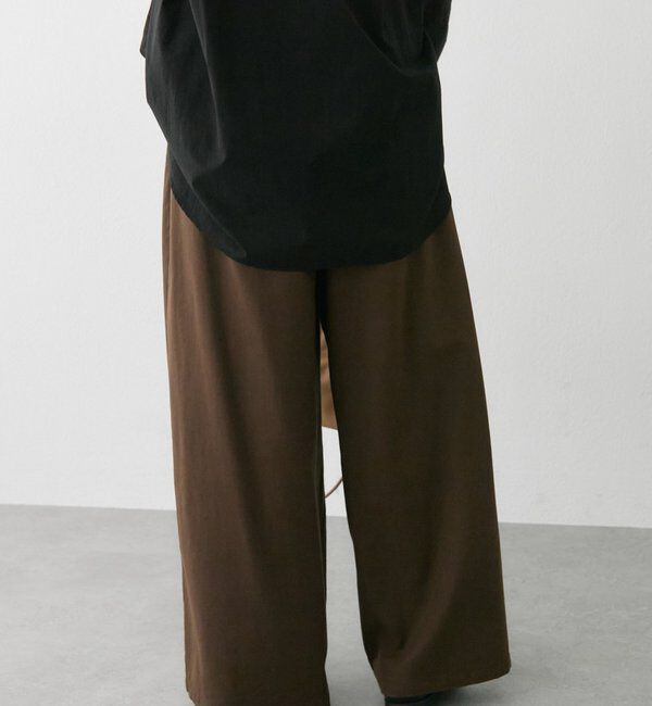  「コットンレーヨンツータックワイドパンツ」|その他|