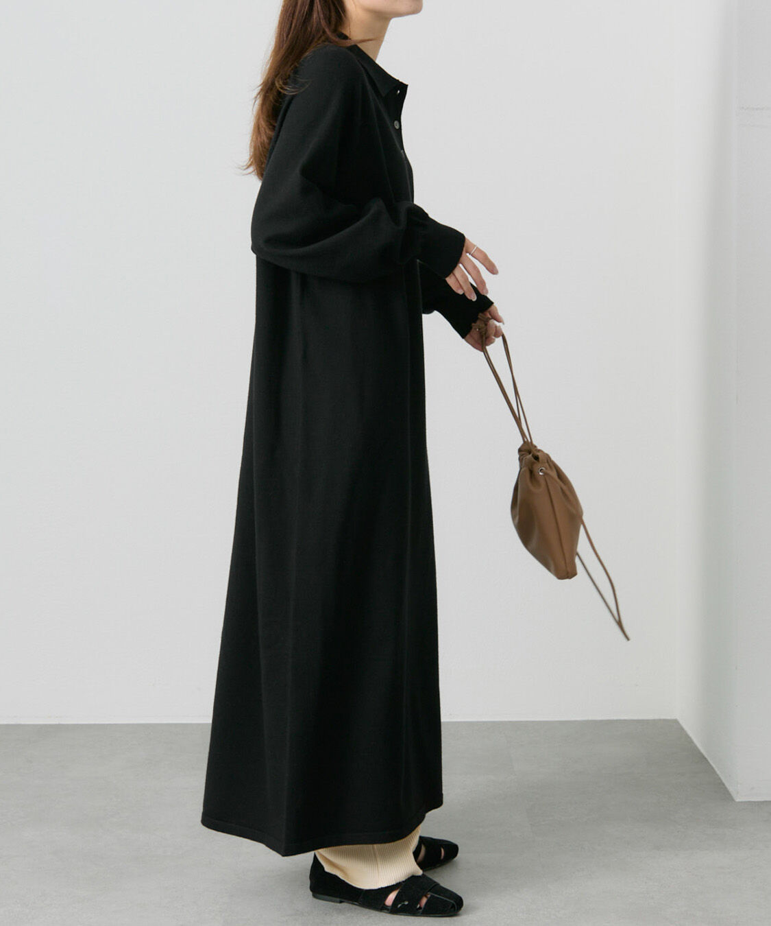  「ニットポロワンピース」|ワンピース|