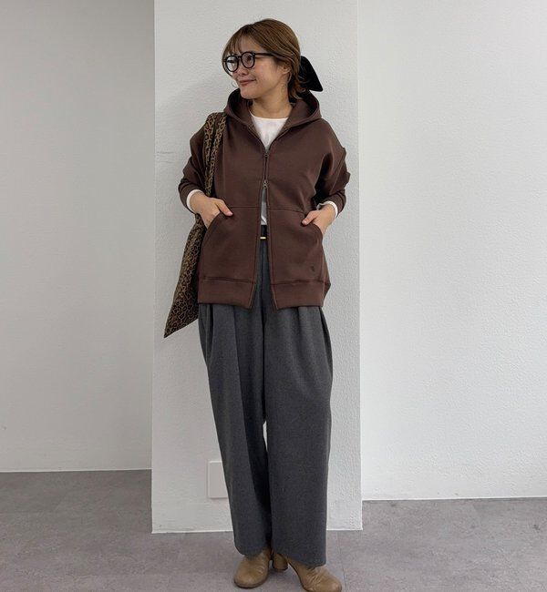  「【2サイズ/インフルエンサー企画】ツータック起毛スラックスパンツ」|その他|