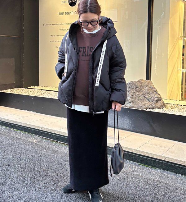  「リサイクルダウンジップアップフードジャケット」|テーラードジャケット|