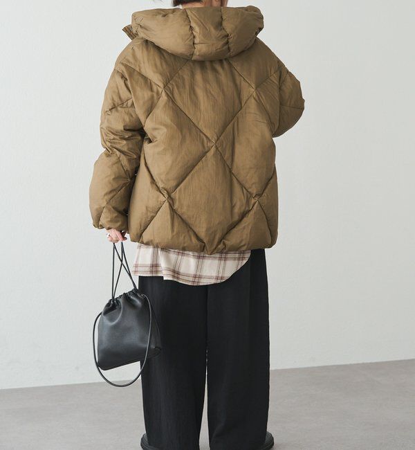  「リサイクルダウンジップアップフードジャケット」|テーラードジャケット|