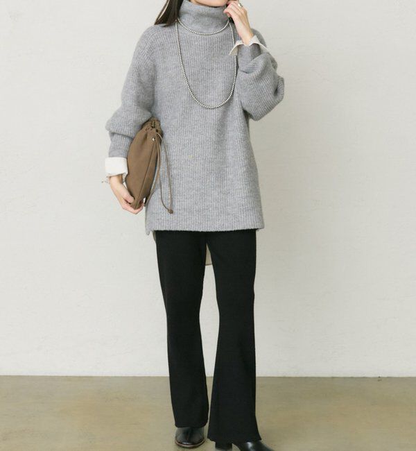  「ネップハイネックニットプルオーバー」|キャミソール|