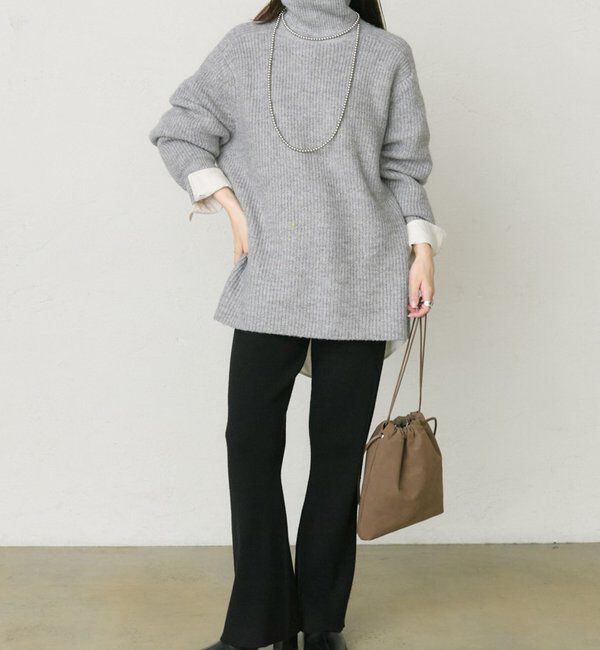  「ネップハイネックニットプルオーバー」|キャミソール|