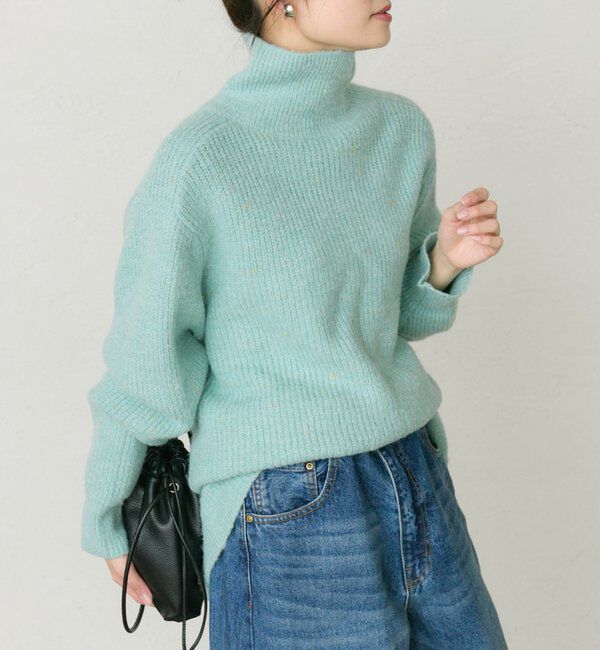  「ネップハイネックニットプルオーバー」|キャミソール|