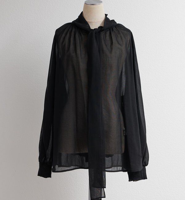  「シアーリボンタイ2WAYブラウス」|シャツ・ブラウス|