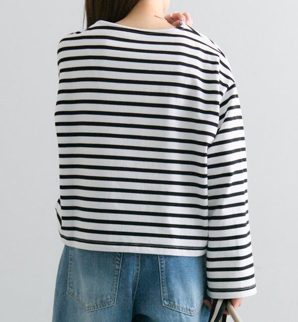  「ボーダーショートカットソー」|Tシャツ・カットソー|