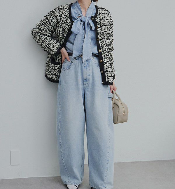  「デニムリボンタイブラウス」|プルオーバー|