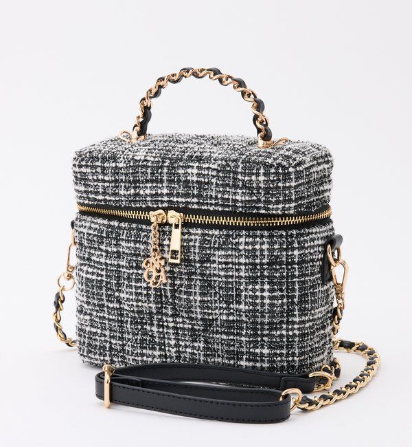  「チャーム付きキルティングバニティバッグ」|ショルダー・メッセンジャー|