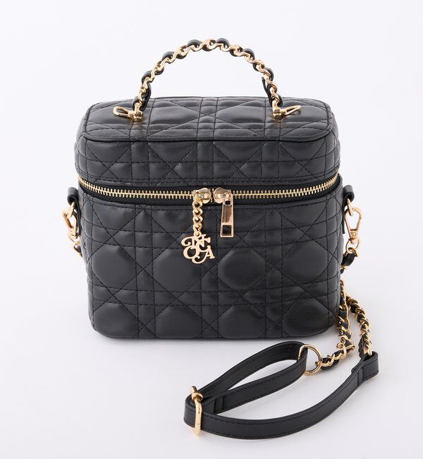  「チャーム付きキルティングバニティバッグ」|ショルダー・メッセンジャー|