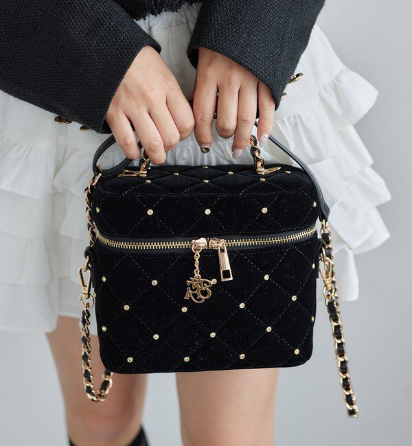  「チャーム付きキルティングバニティバッグ」|ショルダー・メッセンジャー|