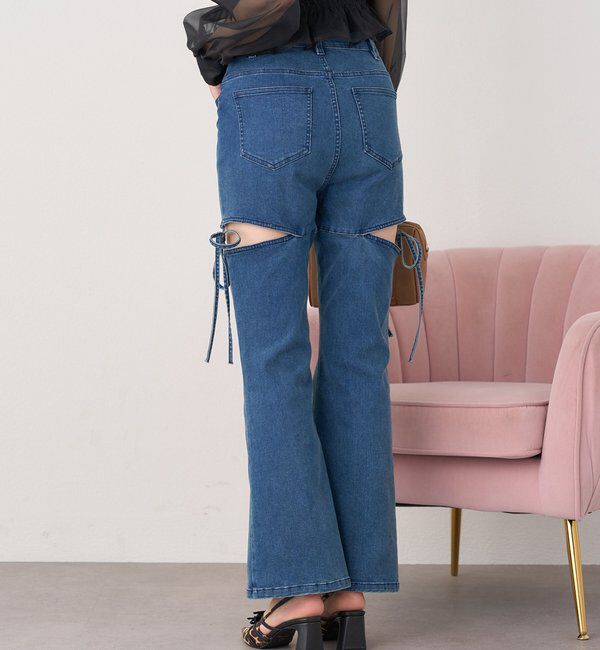  「サイドあき美脚ストレッチデニム」|その他|