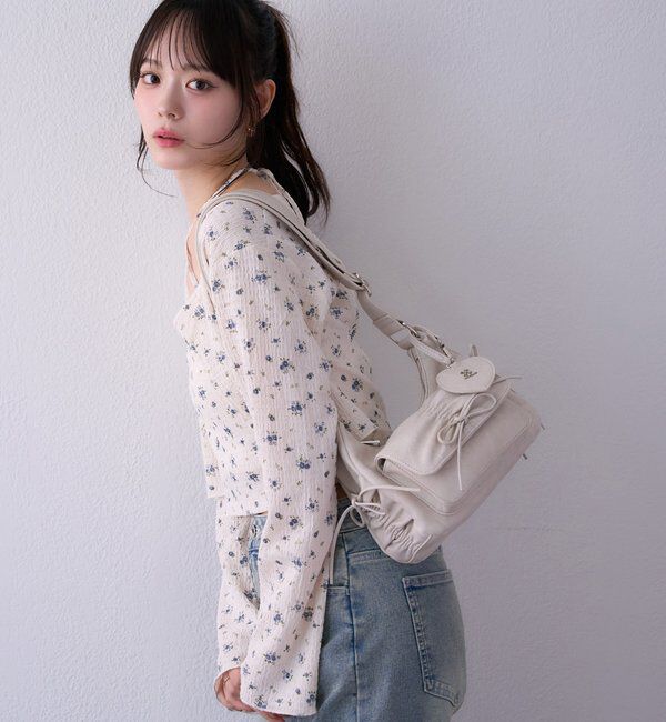  「【ペットボトルが入る！】ミラー付きドロストバック」|ショルダー・メッセンジャー|