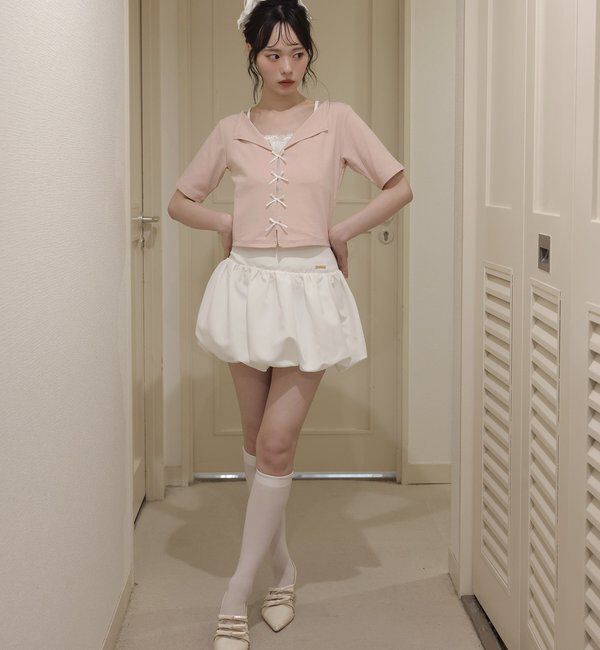  「リボン付きポインテッドストラップシューズ」|その他|