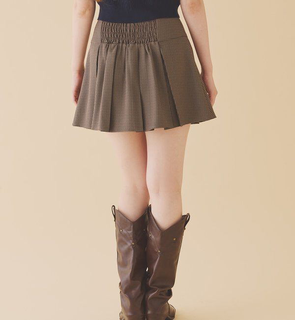  「サイドベルトプリーツスカート」|スカート|