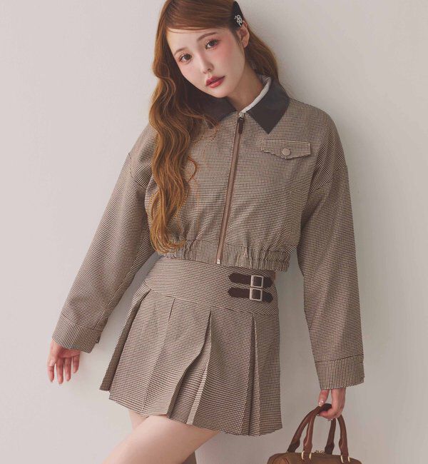  「サイドベルトプリーツスカート」|スカート|