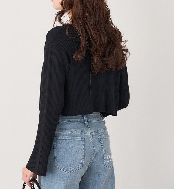  「ベル袖リブカーデ」|ニット・セーター|