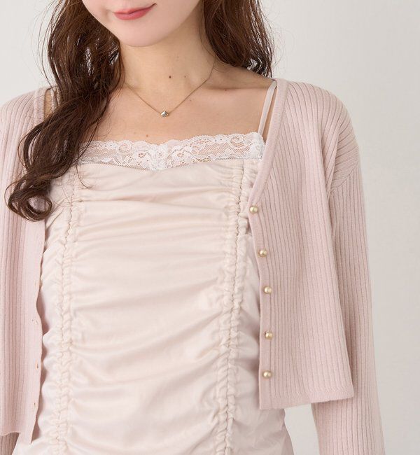  「ベル袖リブカーデ」|ニット・セーター|