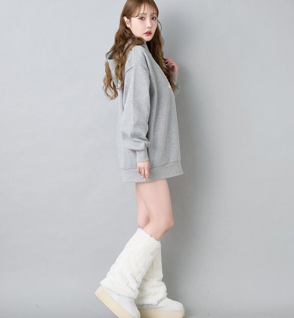  「キルティングロゴゆるパーカー」|プルオーバー|