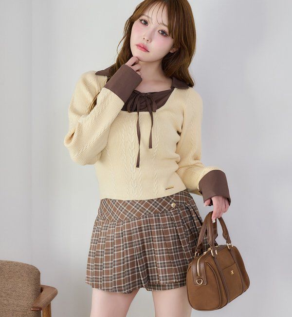  「金ボタンプリーツスカート」|スカート|