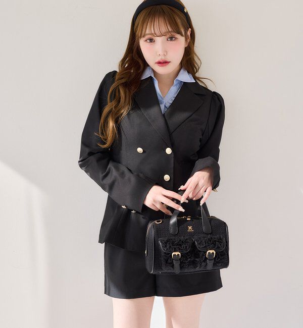  「後ろレースアップテーラードジャケット/SM展開」|ダウンベスト・ベスト|