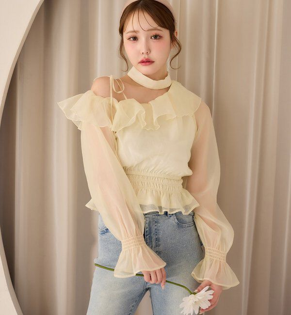  「2WAYワンショルフリルブラウス」|シャツ・ブラウス|