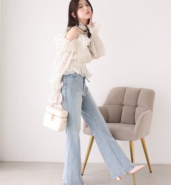  「2WAYワンショルフリルブラウス」|シャツ・ブラウス|