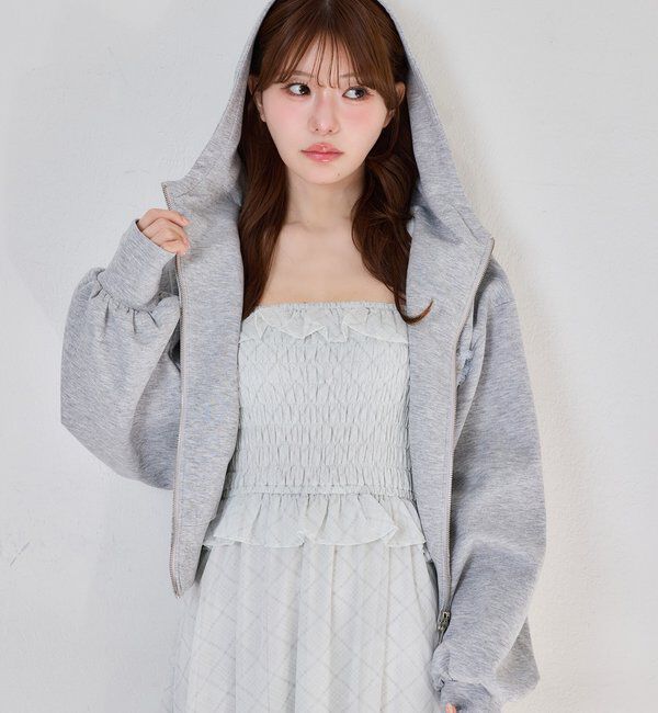  「【SMサイズ展開あり】肩リボンシャーリングワンピース」|ワンピース|