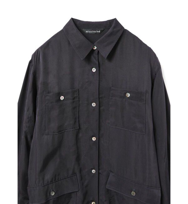 mizuiro ind「mizuiro ind キュプラフィールドシャツジャケット」|その他|