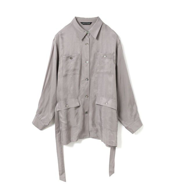 mizuiro ind「mizuiro ind キュプラフィールドシャツジャケット」|その他|グレー