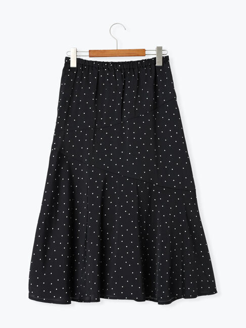 Lugnoncure「無地/ドット切替フレアスカート」|スカート|