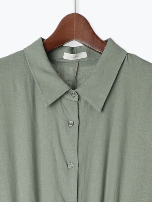 Te chichi「ベルト付きレーヨンリネンシャツワンピース」|ワンピース|