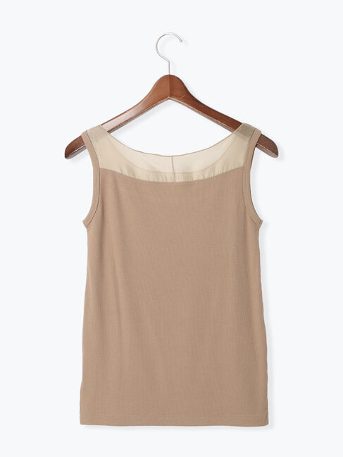 Te chichi「シアー切替スクエアネックタンクトップ」|Tシャツ・カットソー|