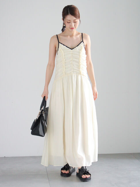 Te chichi「フリルギャザーキャミワンピース」|ワンピース|